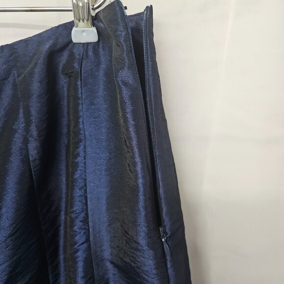 Lane Bryant Skirt Blue Satin Lace Coquette Whimsigoth A-line Pleated 14 - Picture 4 of 10